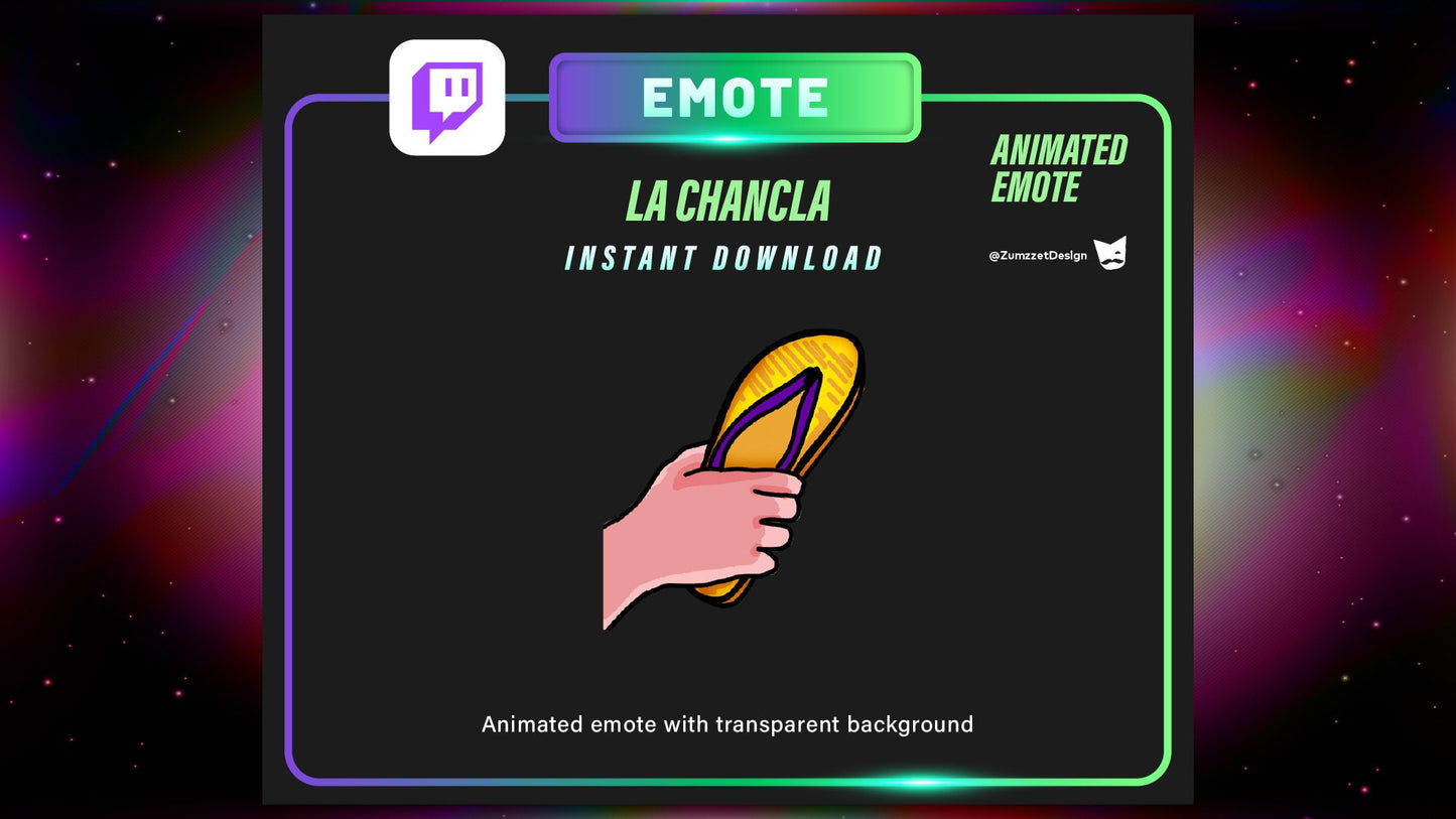 ANIMATED La Chancla Emote for Twitch, Streamer, Gaming, Streaming, Stream Emotes, Funny Emote, Shoe Emote