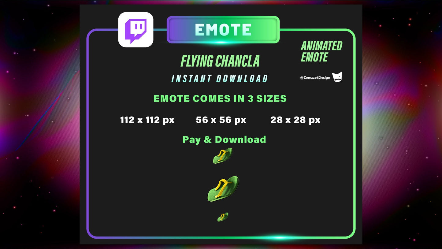 ANIMATED Flying Chancla Emote for Twitch, Streamer, Gaming, Streaming, Stream Emotes, Funny Emote, Flying Emote
