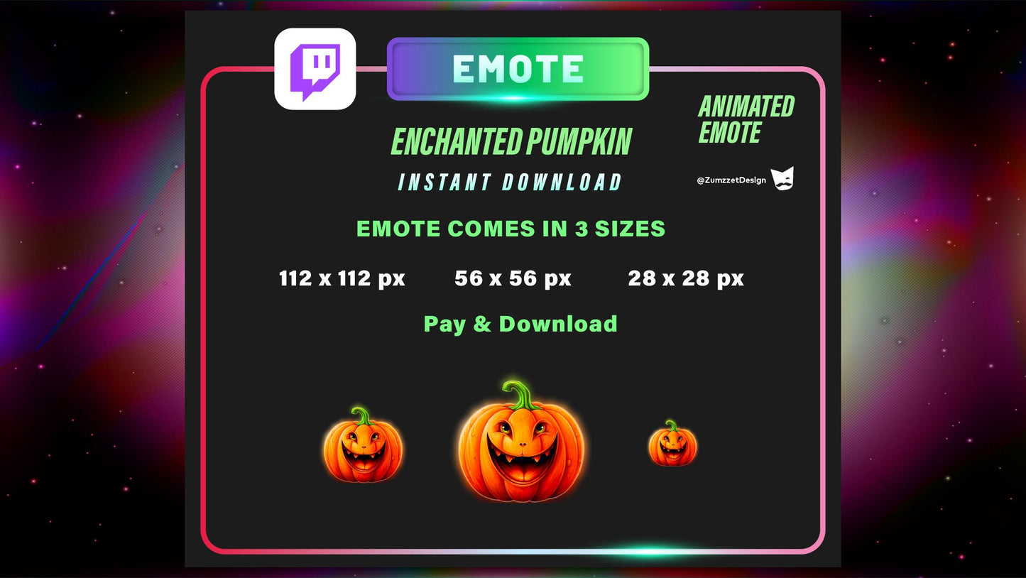 ANIMATED Pumpkin for Twitch, Streamer, Gaming, Streaming, Stream Emotes, Halloween Emote, Spooky Emote