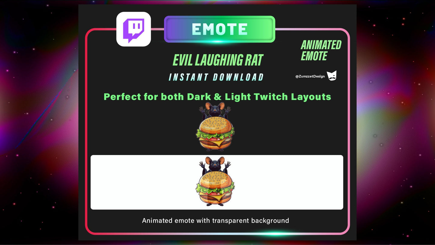 ANIMATED Monk Mouse for Twitch, Streamer, Gaming, Streaming, Stream Emotes, Food Emote, Rat Emote, Rodent Emote