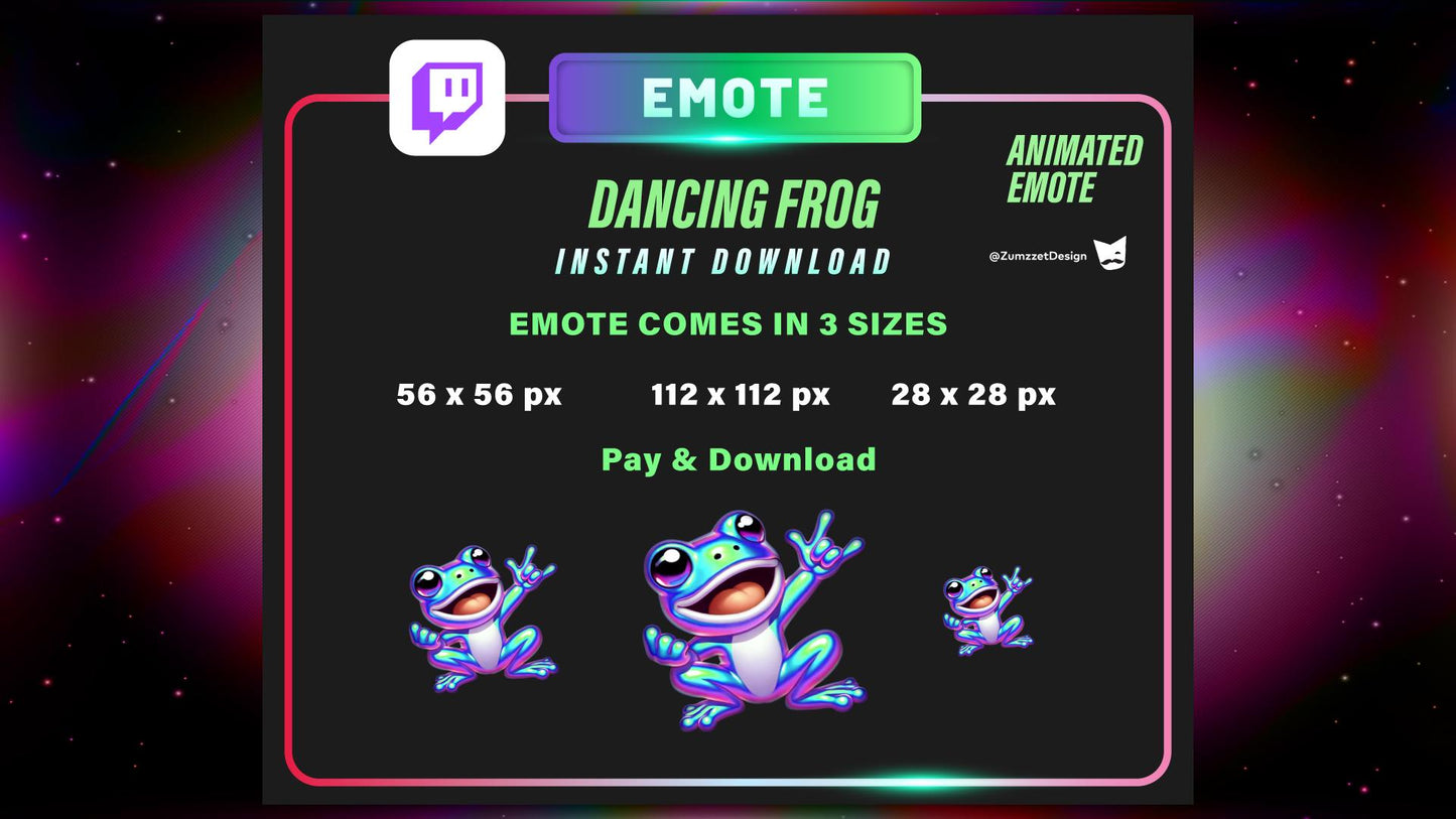 ANIMATED DECORATION and EMOTE Dancing Heart for Twitch, Techno Rave Emote, Stream Emotes, Glowing Emote, Music Emote, Streaming Assets