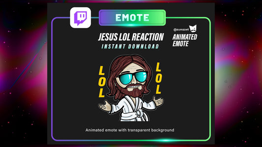 ANIMATED Jesus Emote  for Twitch, Streamer, Gaming, Streaming,Stream Emotes, God Emotes, Reaction Emote