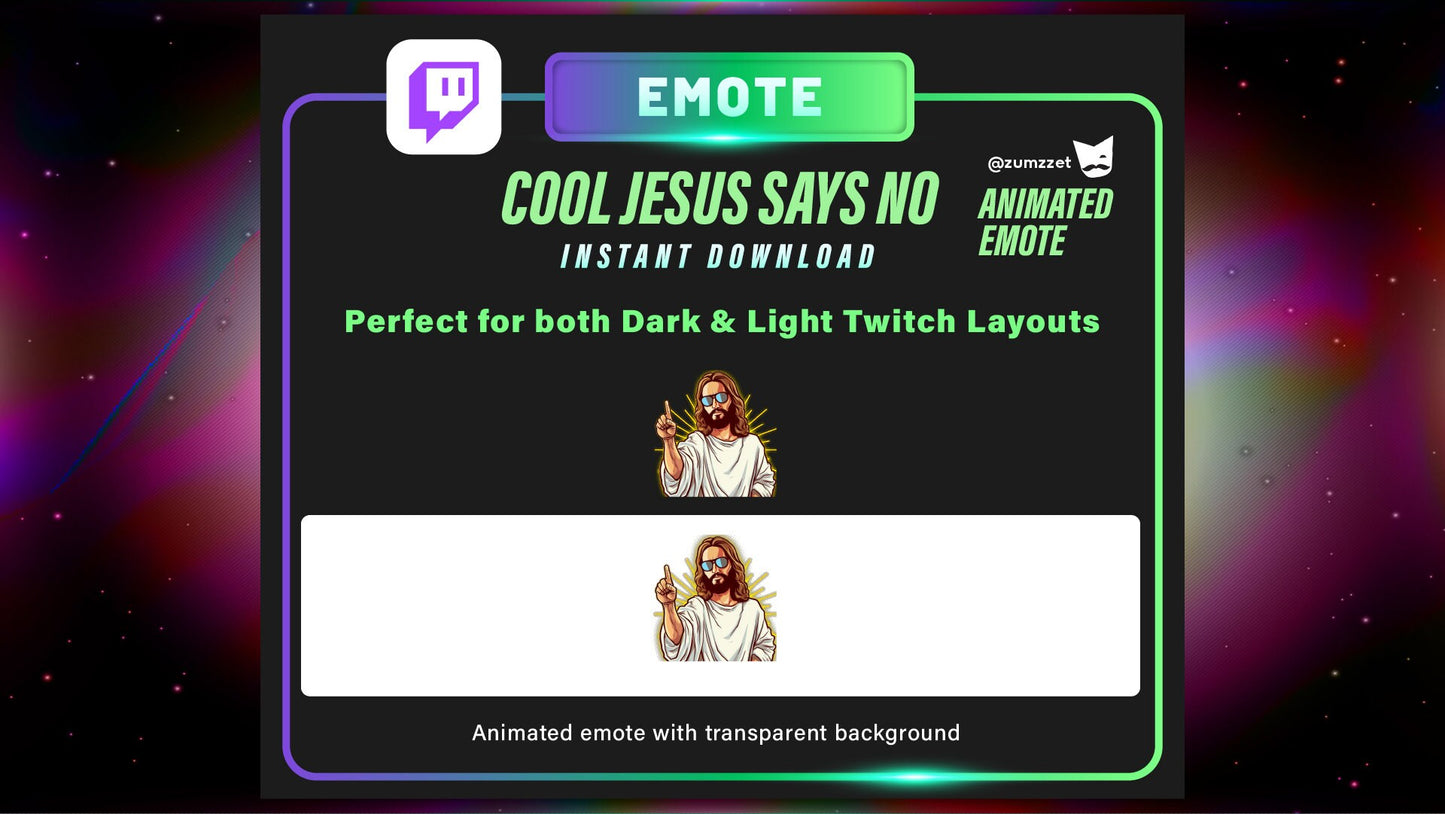 ANIMATED Jesus Emote for Twitch, Streamer, Gaming, Streaming, Stream Emotes, Funny Emote, God Emote,