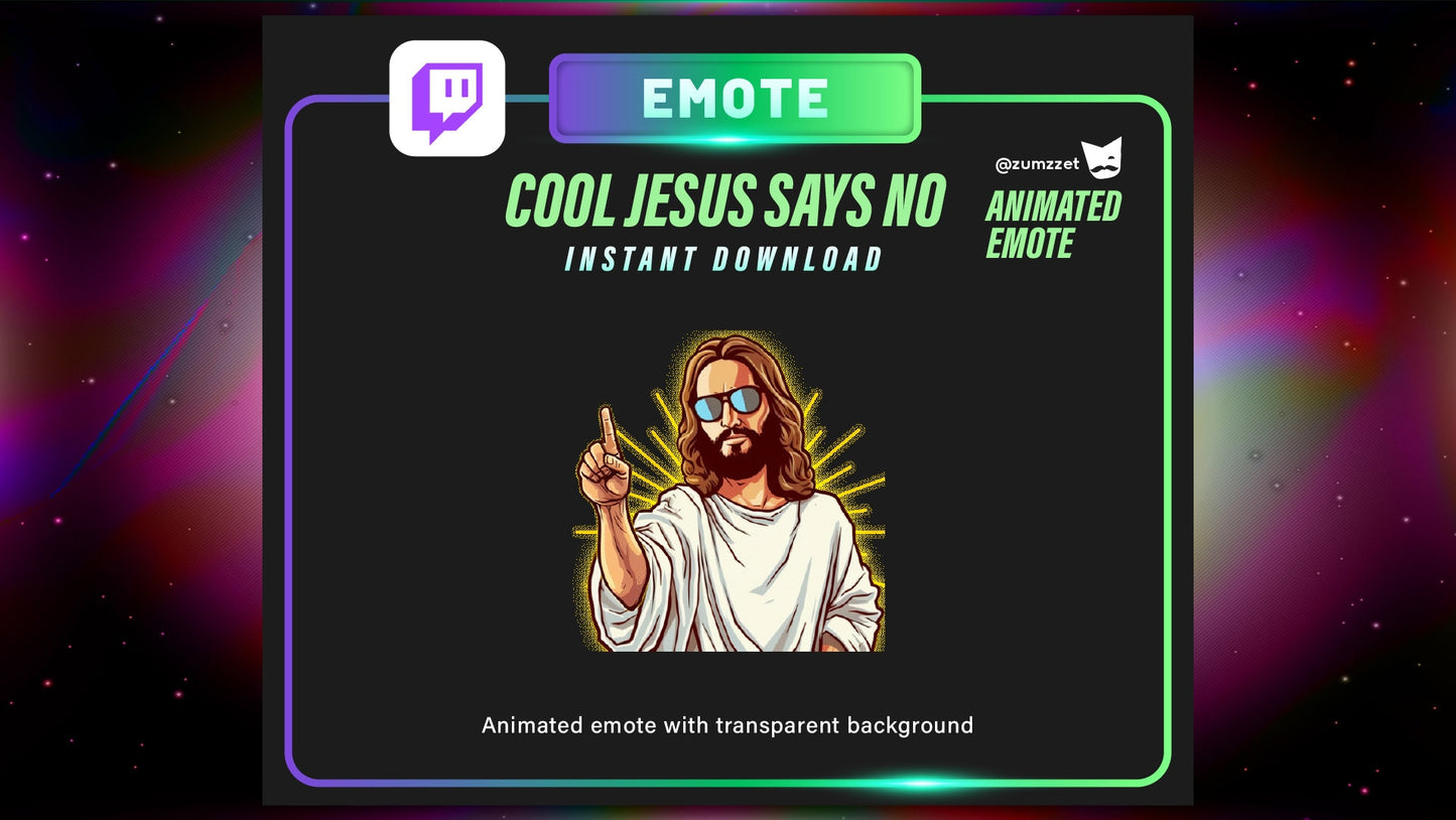 ANIMATED Jesus Emote for Twitch, Streamer, Gaming, Streaming, Stream Emotes, Funny Emote, God Emote,