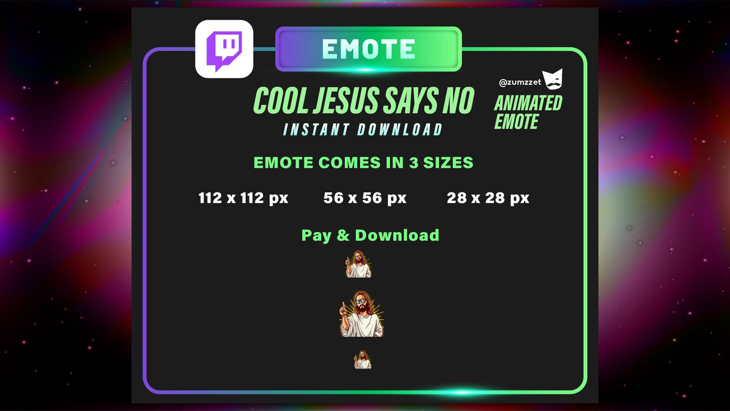 ANIMATED Jesus Emote for Twitch, Streamer, Gaming, Streaming, Stream Emotes, Funny Emote, God Emote,