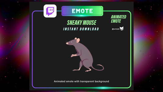 ANIMATED Rat Emote for Twitch, Streamer, Gaming, Streaming, Stream Emotes, Mouse Emote, Rodent Emote