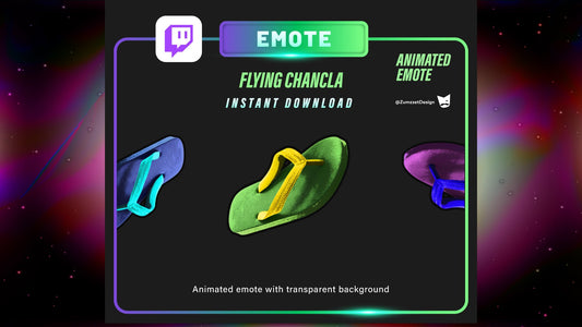 ANIMATED Flying Chancla Emote  for Twitch, Streamer, Gaming, Streaming, Stream Emotes, Funny Emote, Flying Emote