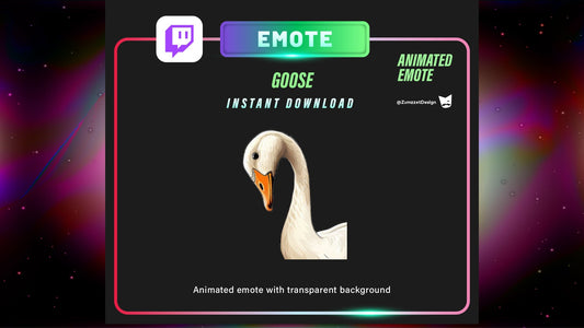 ANIMATED Goose Emote for Twitch, Streamer, Gaming, Streaming, Stream Emotes