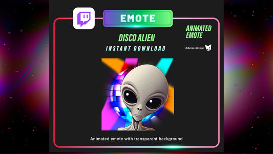 ANIMATED Alien Disco Ball Emote for Twitch, Streamer, Gaming, Streaming,  Stream Emotes, Gamer Emote
