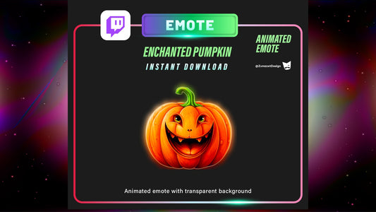 ANIMATED  Pumpkin for Twitch, Streamer, Gaming, Streaming, Stream Emotes, Halloween Emote, Spooky Emote