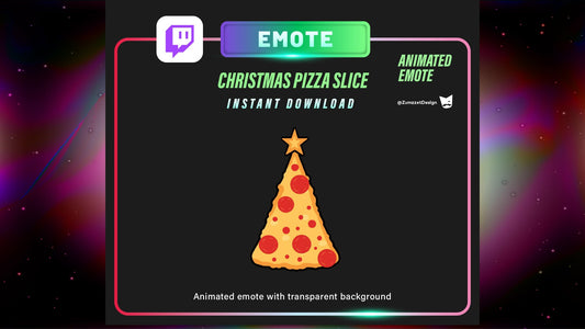 ANIMATED Pepperoni Pizza Christmas tree for Twitch, Streamer, Gaming, Streaming, Stream Emotes, Music Emote, Xmas Emote, Winter Emote
