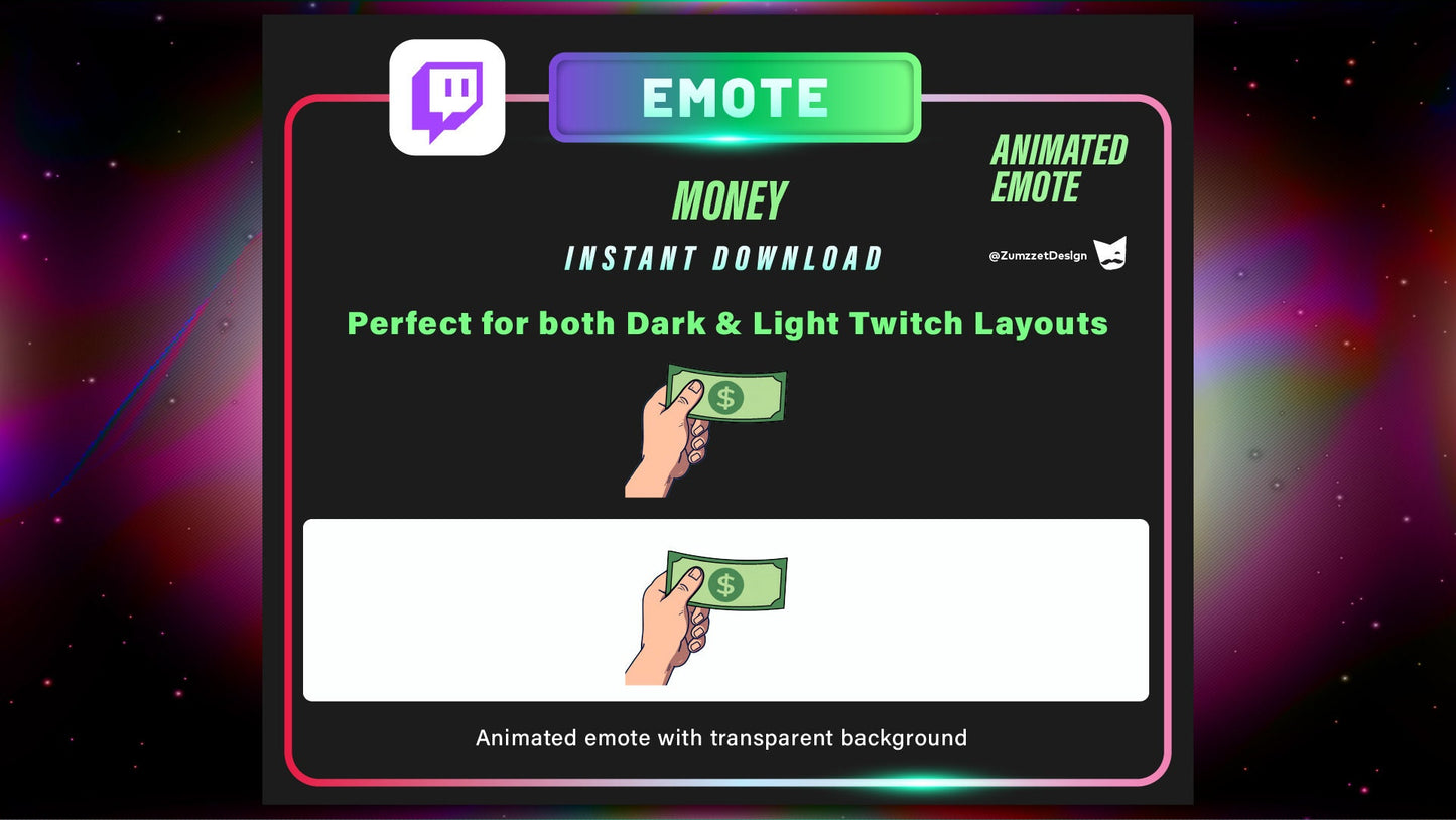 ANIMATED Take my Money Emote for Twitch, Streamer, Gaming, Streaming, Stream Emotes, Funny Emote, Donation Emote