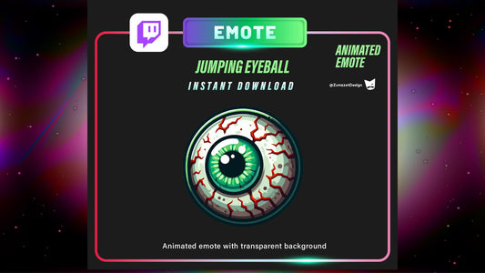 ANIMATED Ghost Emote  for Twitch, Scary Eye Horror Emote, Monster Emote, Streaming, Stream Emotes, Halloween Emote, Spooky Emote