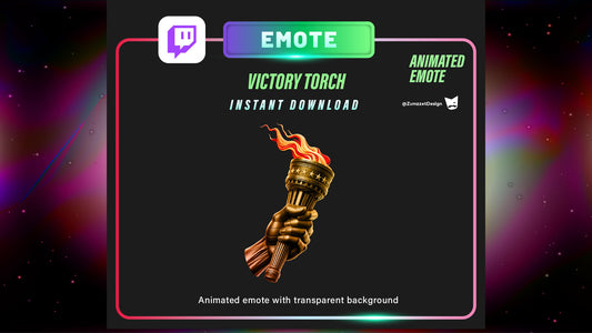 ANIMATED Victory Torch Lighter Emote for Twitch, Streamer, Gaming, Emotes, Stream Emotes, Raid Emote, Riot Emote Twitch