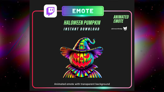 ANIMATED Evil Pumpkin for Twitch, Streamer, Gaming, Streaming, Stream Emotes, Halloween Emote, Spooky Emote