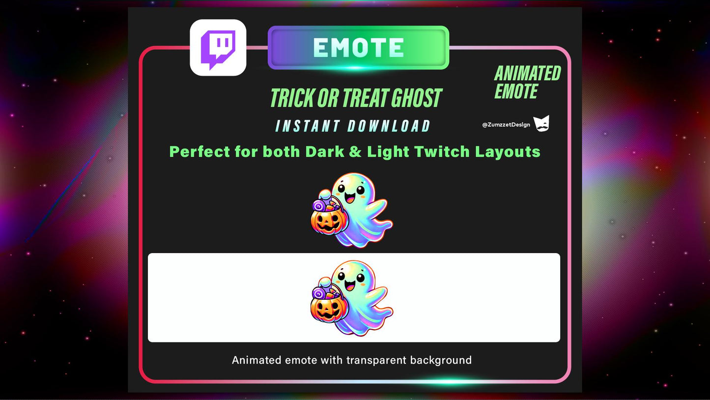ANIMATED Halloween Ghost Emote for Twitch, Streamer Emotes, Gaming Emotes, Streaming,  Stream Emotes