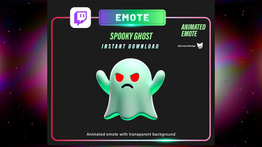 ANIMATED Halloween Spooky Angry Ghost Emote for Twitch, Streamer Emotes, Gaming Emotes, Streaming,  Stream Emotes