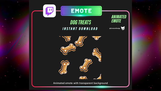 ANIMATED Raining Dog Treats Emote  for Twitch, Streamer, Gaming, Streaming, Stream Emotes, Cute Emote, Fun Emote, Reward Emote