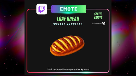 STATIC Bread Loaf Emote Set for Twitch, Streamer RPG, Medieval Gaming, Tavern Emotes, Stream Emotes, Cute Emotes, Food emote