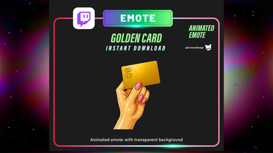 ANIMATED Take my Money Golden Card  Emote for Twitch, Streamer, Gaming, Streaming, Stream Emotes, Funny Emote, Donation Emote