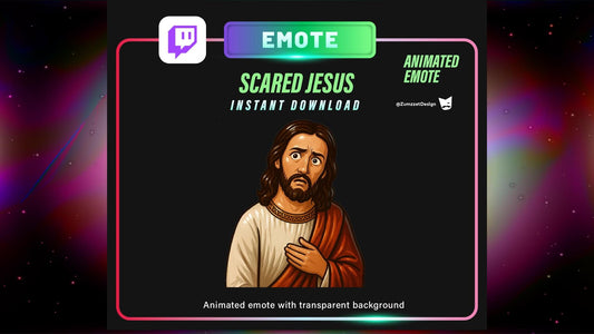 ANIMATED I Saw That Scared Jesus Emote  for Twitch, Reaction Emote, Gaming Emotes