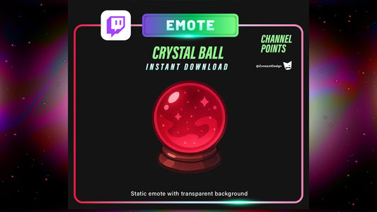 STATIC Crystal Ball Emote and Channel Point for Twitch, Streamer, Horror Emote