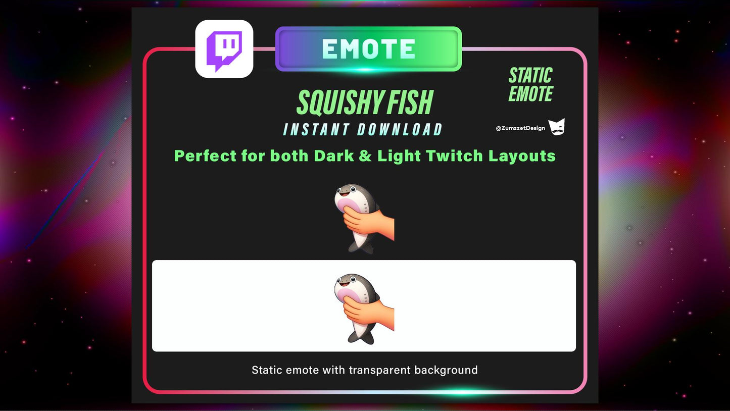 ANIMATED Sacabambaspis Animated Fish Emote GIF – Funny Bonk Meme for Twitch, Streamers | Cute Hand Holding Fish Reaction