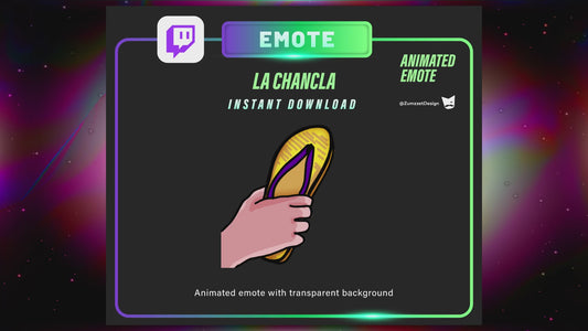ANIMATED La Chancla Emote  for Twitch,  Streamer, Gaming, Streaming,  Stream Emotes, Funny Emote, Shoe Emote
