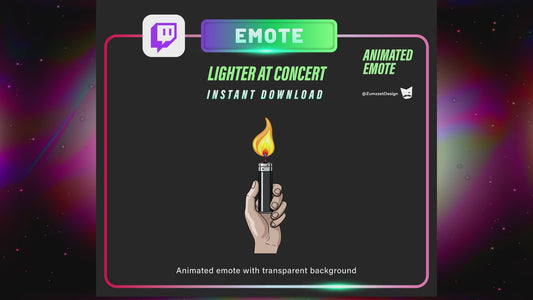 ANIMATED Lit Lighter Emote for Twitch, Streamer, Gaming, Emotes, Stream Emotes,