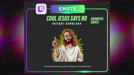 ANIMATED Jesus Emote for Twitch, Streamer, Gaming, Streaming, Stream Emotes, Funny Emote, God Emote,